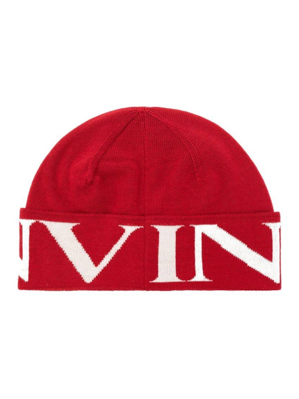Lanvin Light Blue Logo Knit Beanie
